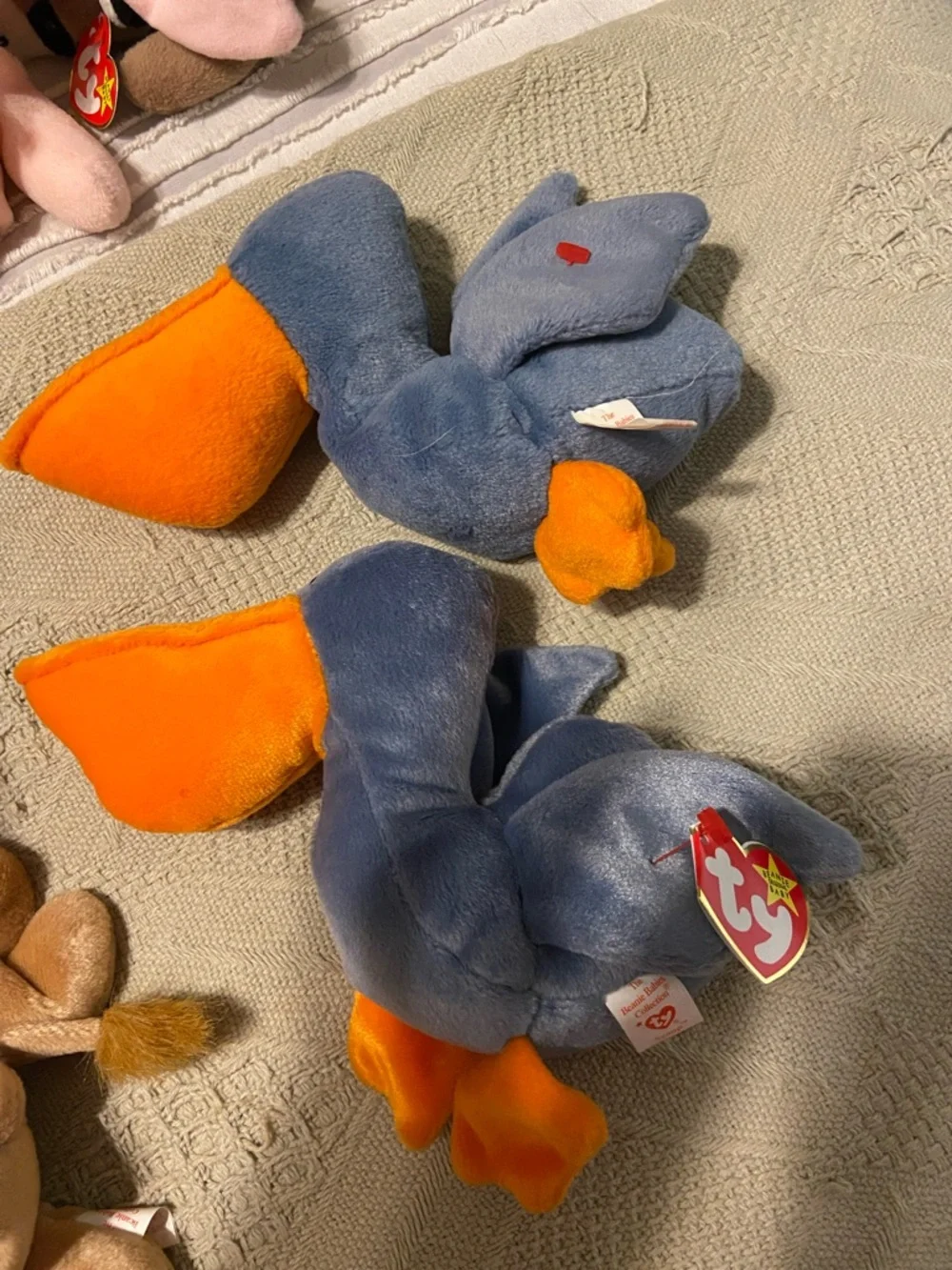 Ty Plush Scoop - Gray and Orange Beaks